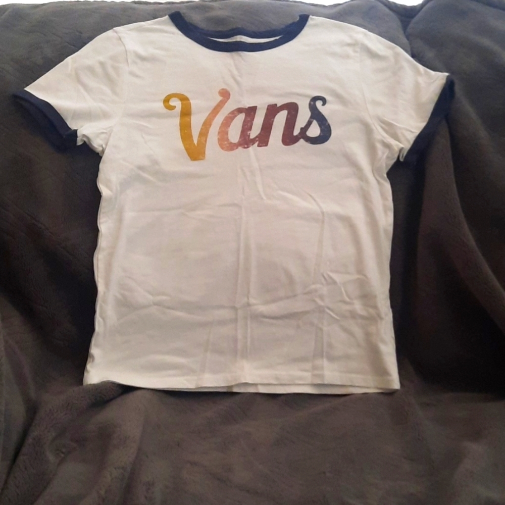 XS Women's White Vans Casual T-shirt